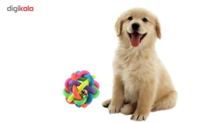 توپ اسباب بازی سگ تو در تو مدل Juguetes Perro Ball-S با زنگوله داخلی، جنس لاستیک قابل انعطاف -4.webp